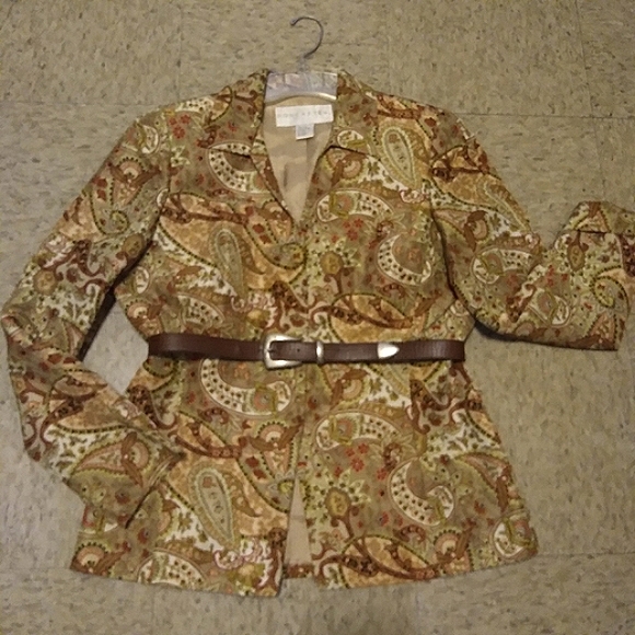 Vintage Doncaster Paisley Floral Silk Jacket Size 8 - Picture 8 of 14